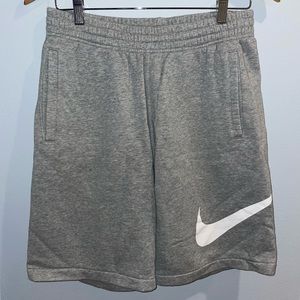 grey nike sweat shorts